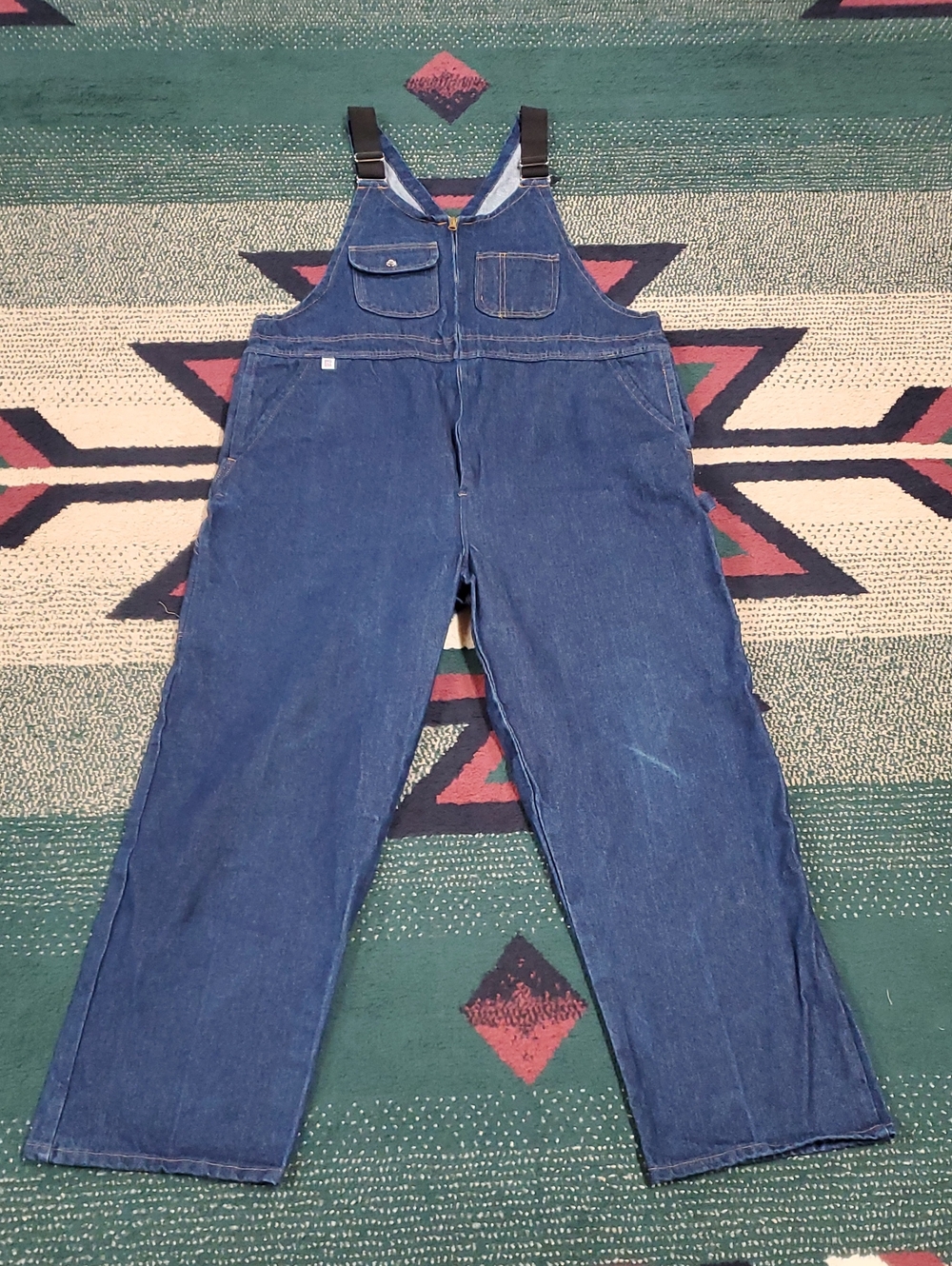 Relaxed Fit Blue Denim Overalls for Men